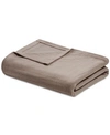 Madison Park Freshspun Basketweave Cotton Blanket, Full/queen In Khaki
