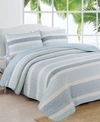 AMERICAN HOME FASHION ESTATE DELRAY 3 PIECE QUILT SET FULL/QUEEN