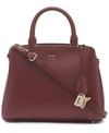 Dkny Leather Paige Medium Satchel In Aged Wine