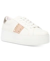 STEVE MADDEN WOMEN'S PINGO STUDDED FLATFORM SNEAKERS