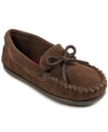 Minnetonka Little Boys Slip-on Moc In Dark Brown