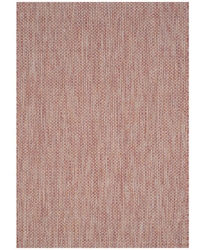 Safavieh Courtyard Cy8521 Red And Beige 5'3" X 7'7" Sisal Weave Outdoor Area Rug