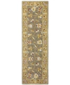 Bb Rugs Taron Val-01 Ivory 2'6" X 8' Runner Rug In Grey