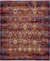 Long Street Looms Era Tabriz Era03 Red, Multi 7'10" X 9'10" Area Rug In Bed Multi