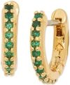 Kate Spade Extra-small Pave Huggie Hoop Earrings, 0.27" In Sapphire