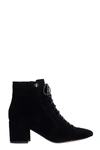 BIBI LOU HIGH HEELS ANKLE BOOTS IN BLACK SUEDE,11516918