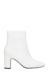 BIBI LOU HIGH HEELS ANKLE BOOTS IN WHITE LEATHER,11516912