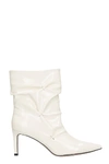 BIBI LOU HIGH HEELS ANKLE BOOTS IN WHITE PATENT LEATHER,11516914