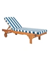 SAFAVIEH NEWPORT CHAISE LOUNGE CHAIR WITH SIDE TABLE
