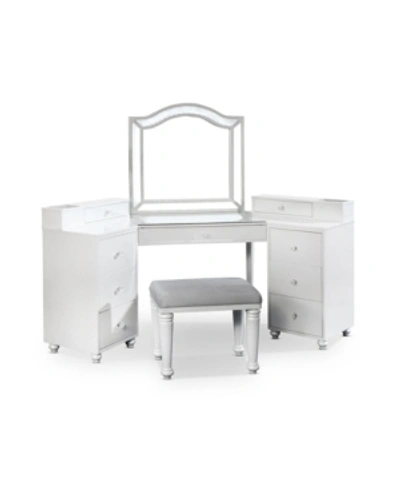 Furniture Of America Urman Glossy 3-piece Vanity Set In White