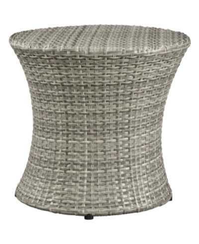 Modway Stage Outdoor Patio Rattan Side Table In Gray