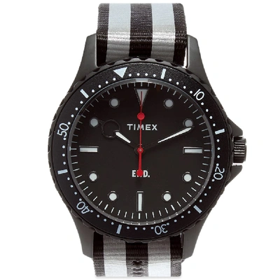 End. X Timex Navi Xl Watch In Black