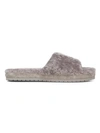 Vince Women's Kalina Shearling-lined Suede Slippers In Marble