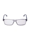 Gucci 56mm Rectangular Optical Glasses In Grey