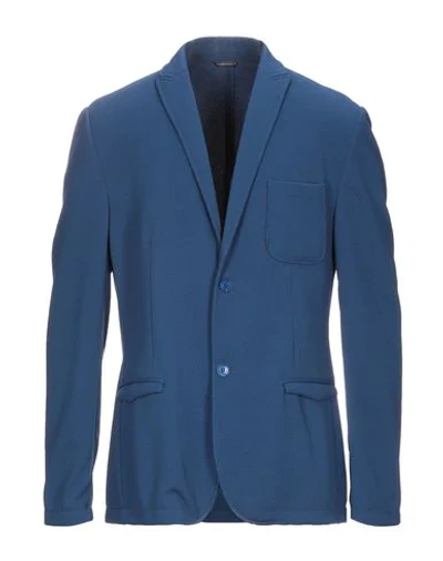 Grey Daniele Alessandrini Suit Jackets In Blue