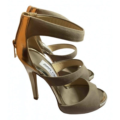 Pre-owned Jimmy Choo Sandals In Khaki