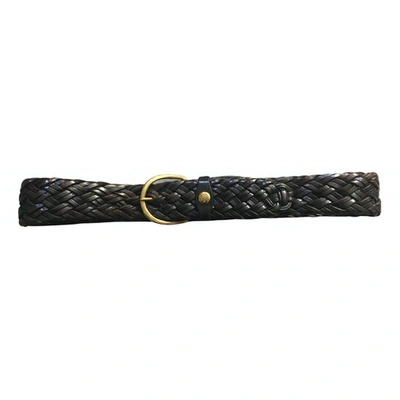 Pre-owned Mulberry Leather Belt In Black