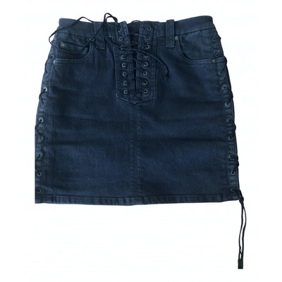 Pre-owned Ben Taverniti Unravel Project Black Denim - Jeans Skirt