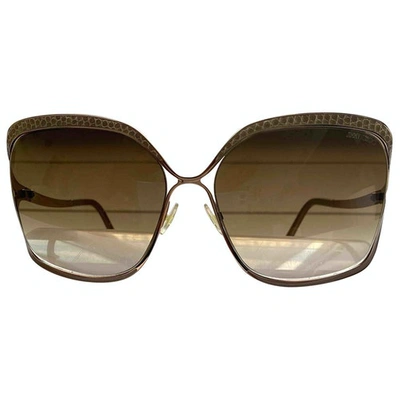 Pre-owned Jimmy Choo Gold Metal Sunglasses