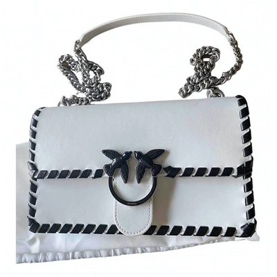 Pre-owned Pinko Love Bag White Leather Handbag