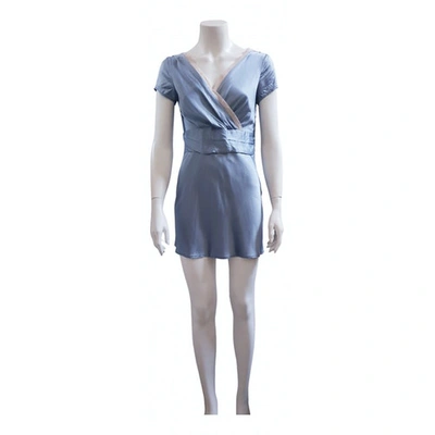 Pre-owned Schumacher Silk Mini Dress In Blue