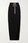 RICK OWENS GONNA DIRT COTTON-JERSEY MAXI SKIRT