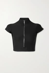 ALIX NYC CHARLES CROPPED STRETCH-JERSEY TOP