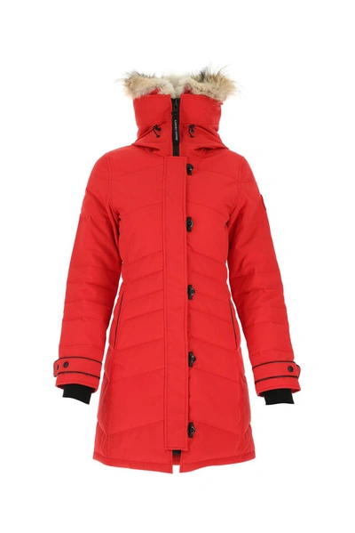 Canada Goose Lorette Hooded Parka In Red