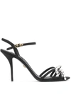 DOLCE & GABBANA CRYSTAL-EMBELLISHED BUCKLE-STRAP SANDALS