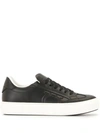 FERRAGAMO LEATHER LACE-UP SNEAKERS