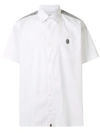 A BATHING APE TWO-TONE SHORT-SLEEVED SHIRT