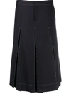 MAISON MARGIELA PLEATED MID-LENGTH SKIRT