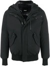 Mackage Black Down Dixon 2-in-1 Bomber Jacket In Black
