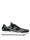 Ea7 Side Logo-print Low-top Sneakers In Black