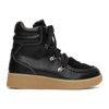 ISABEL MARANT BLACK SHEARLING ALPICA ANKLE BOOTS