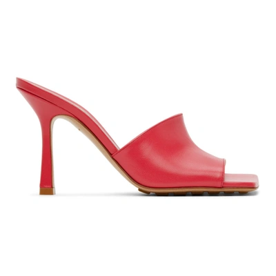 Bottega Veneta Stretch Leather Slide Sandals In Red