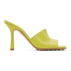 BOTTEGA VENETA GREEN STRETCH HEELED SANDALS