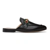 Gucci Princetown Horsebit-detailed Leather Slippers In Black