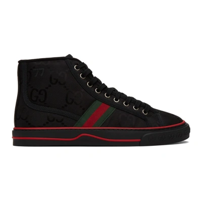 Gucci Tennis 1977 Off The Grid High Top Trainer In Black