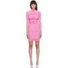 VERSACE JEANS COUTURE PINK RUCHED DRESS