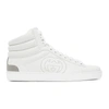 GUCCI WHITE ACE HIGH-TOP SNEAKERS