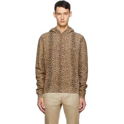 Saint Laurent Cotton Animalier Hoodie In Pattern