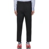 JUNYA WATANABE BLACK WOOL TROUSERS