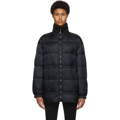 Givenchy Chain Logo-print Puffer Jacket In Black