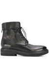 Marsèll Lace-up Leather Ankle Boots In Black