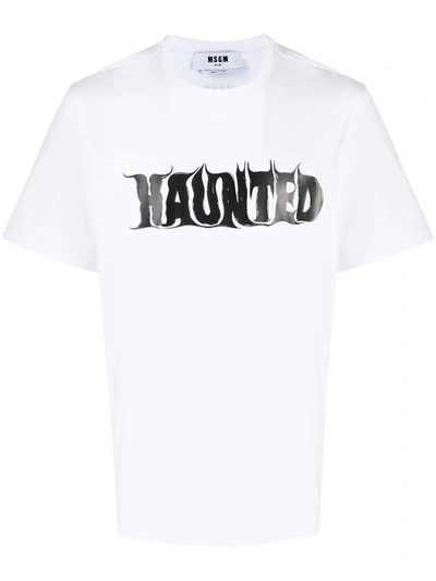 MSGM HAUNTED CREW-NECK T-SHIRT