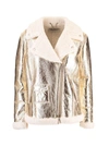 GOLDEN GOOSE GOLDEN GOOSE WOMEN'S GOLD LEATHER JACKET,GWP00205P00019465122 42