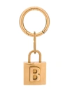 BALENCIAGA LOGO雕刻锁扣造型钥匙扣