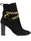 SEE BY CHLOÉ NEO JANIS STUD-EMBELLISHED ANKLE BOOTS