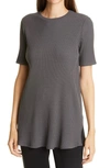 Eileen Fisher Ribbed Tunic In Bark